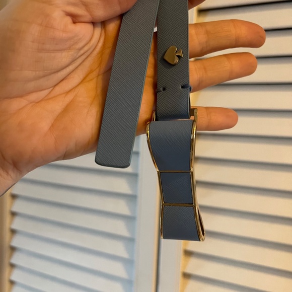 Kate Spade blue metal bow leather belt - Picture 5 of 5